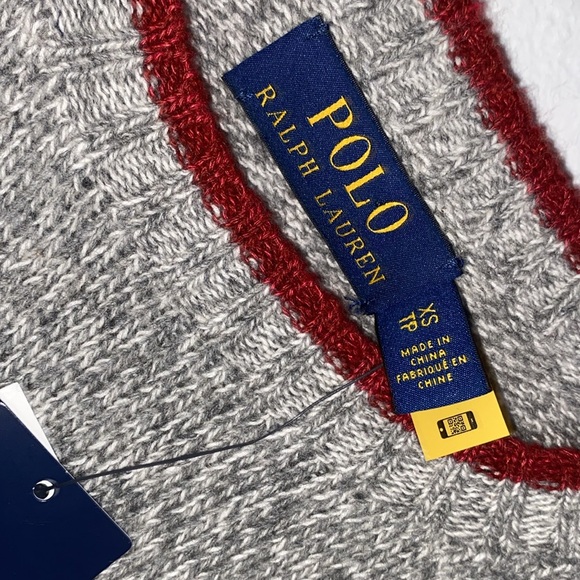 POLO RALPH LAUREN UNISEX MARLED FLAG SWEATER - Picture 6 of 10